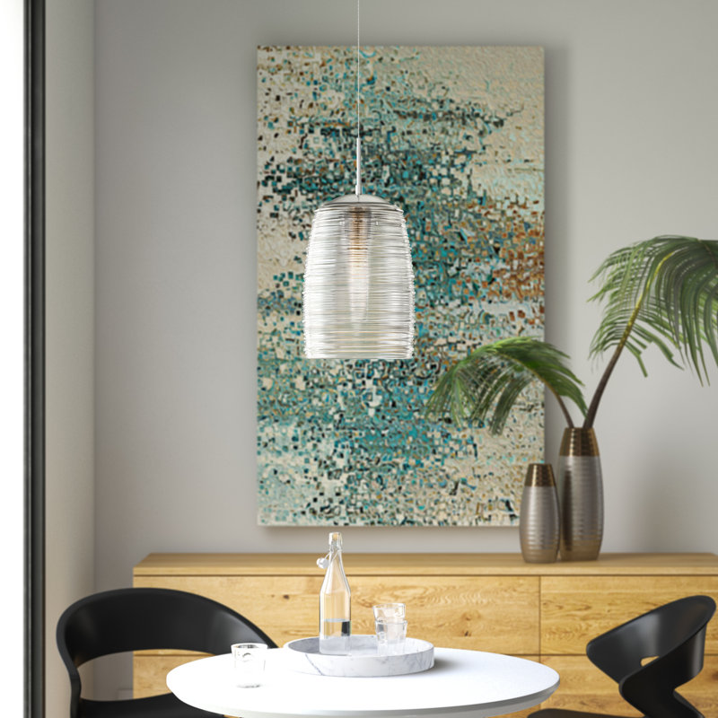 Luminaire suspendu cylindrique à 1 lumière Zambrano