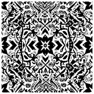 Édredon noir et blanc