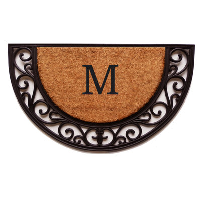 Tapis pour porte d'extérieur antidérapant 30 po x 18 po Asanta Plantation Monogram