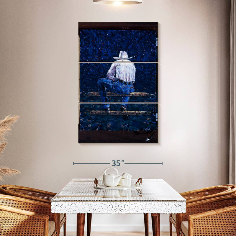 Cowboy abstrait Leisha, H 50 po x l 32 po