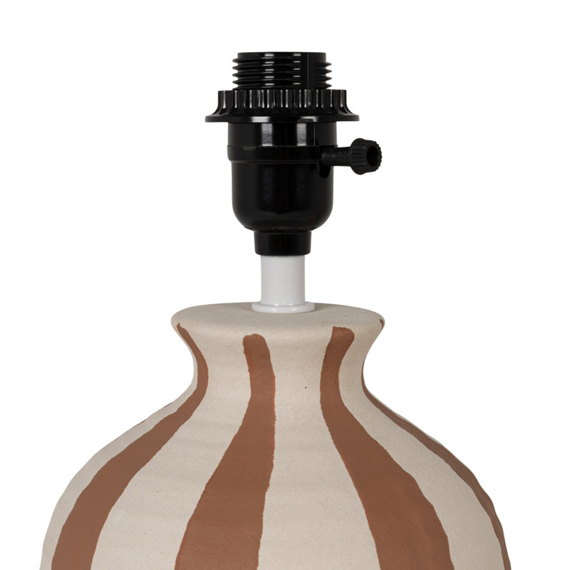 Stoneware Table Lamp with Pleated Shade