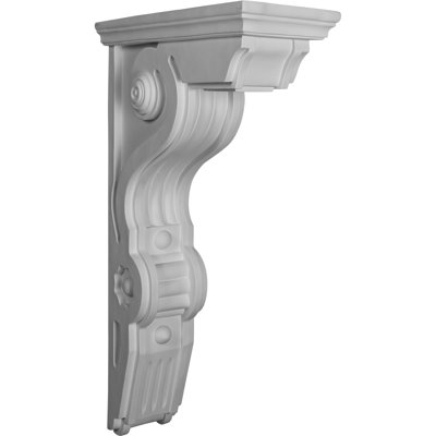 Endurathane Giana Large Corbel, 6 1/2"W x 14 1/2"D x 26"H, Factory Primed