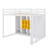Full-Scale Raised Loft Bed Featuring Closet, Racks-2030843760