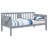 Jeikobus Wood Twin Daybed with Drop-down Tables Gray-1259238907
