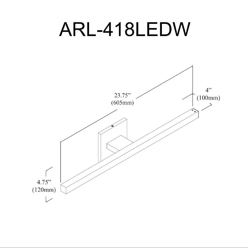Airedale Dimmable LED Bath Bar, Aged Brass