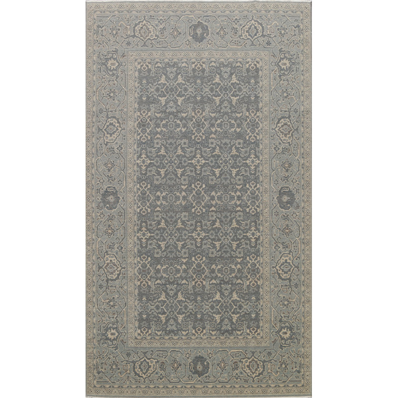 Tapis oriental en laine brun clair / gris