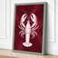 Heraldic Lobster Art Deco - Wrapped Canvas-1449057312-1449057342