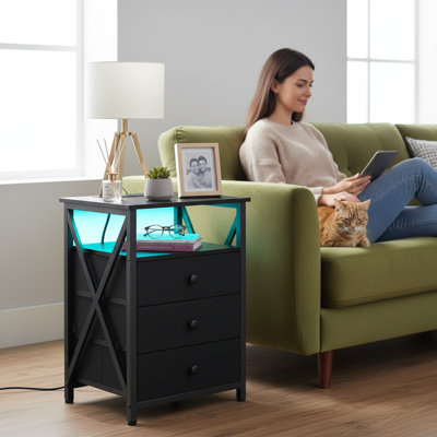 Metal Bedside Table