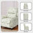 Ameiah Upholstered Farmhouse Recoco Green Manual Push Back Recliner with Solid Wood Legs-1279635555