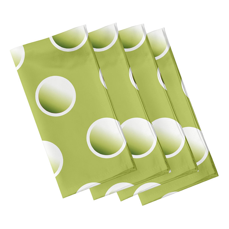 Ensemble de serviettes 22 "Dip Dye Dots, Vert