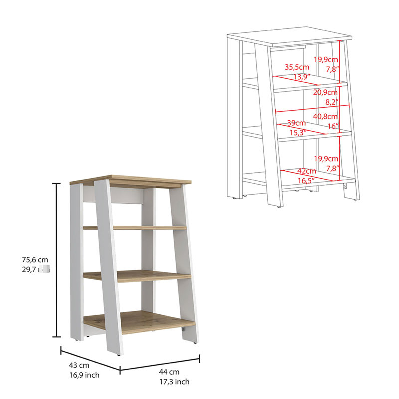 Armoire à linge à 4 tablettes avec 1 porte, moderne, bois d'ingénierie, l 17,3 po x P 17,22 po, H 29,7 po, vue d'ensemble du processus d'assemblage facile