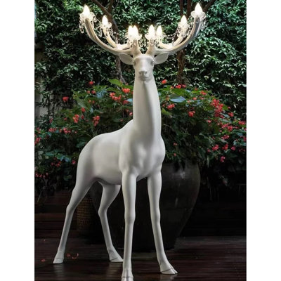 White Deer Sculpture Indoor/outdoor Novelty Lamp