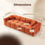 Très grand canapé à compression 98,4 po, canapé en velours côtelé nuage pour le salon, canapé rembourré 4 places avec 2 coussins, emballage sous vide facile à déplacer pour les petits espaces, appartement, studio-84333630