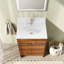 Plateau de meuble-lavabo simple en pierre reconstituée 24 po avec lavabo - pour remplacement de meuble-lavabo, sans armoire