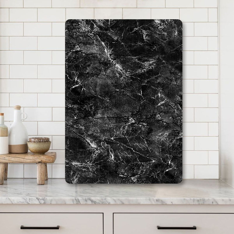 Premium Tempered Glass Cutting Board, 9.8 x 13.8 inches | 100% Antibacterial, Easy Clean, Non-Slip Silicone Feet | Durable Kitchen Essential for Safe Food Preparation, Stylish and Functional Design