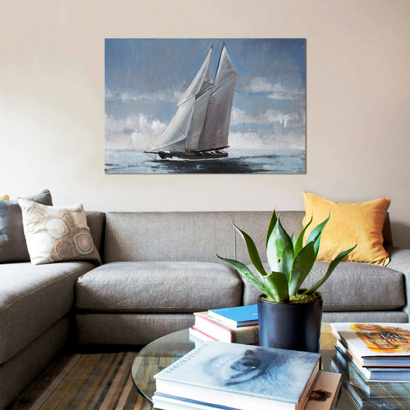 «Full Sail», reproduction sur toile, H 8 po x l 12 po x P 0,75 po, Toile tendue