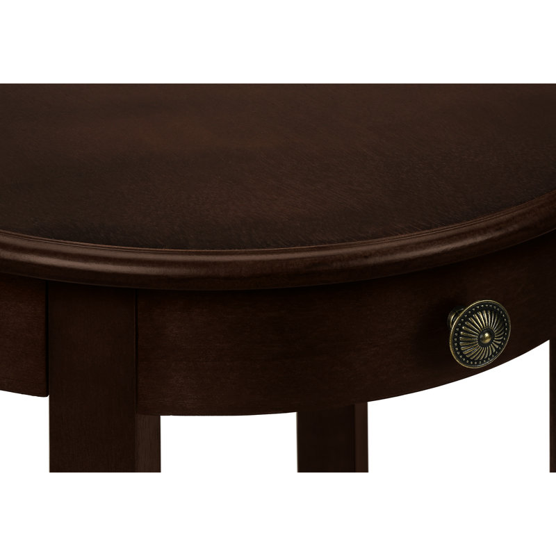 Table de bout en placage brun, 2 niveaux, salon et chambre attrayante avec espace de rangement