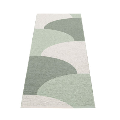 Tapis HILL Army / Misty Mint / Gris fossile 2,25 x 6 pi