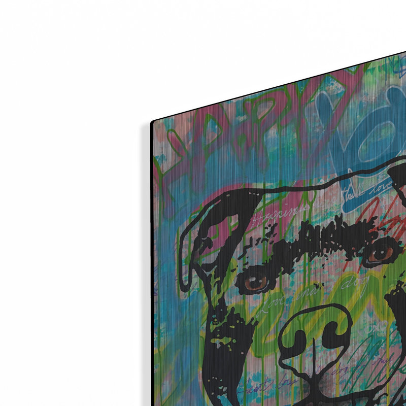«Happy Love Pitbull» par Dean Russo, H 24 po x l 16 po