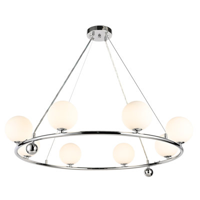 Lustre rond en cristal 35,4 "DEL