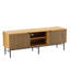 TV Stand With 2 Compartments In Natural Wood Effect Finish