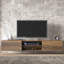 Meuble télé flottant Desmone pour téléviseur de 80 po ou moins, console média murale minimaliste avec rangement, finition en bois brun noyer -111925897-74417197