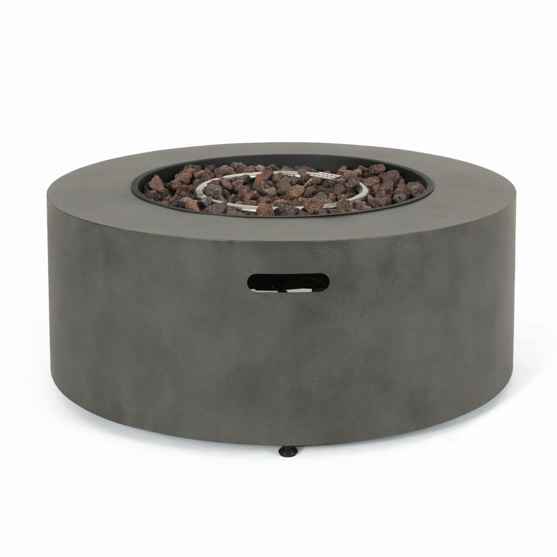 Alturas 32'' 40,000 BTU Propane Fire Pit Table, Stone Gray