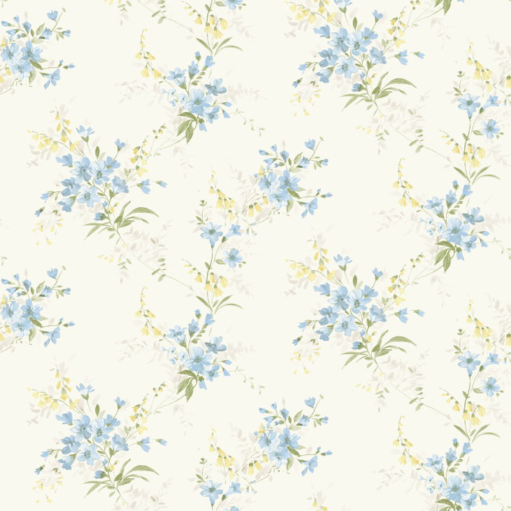 Rouleau de papier peint Buttercup Trail L 33 pi x l 20,5 po, Ivoire