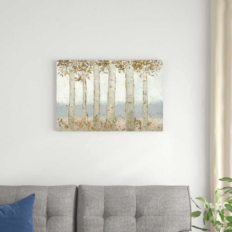 " Magnificent Birch Grove Crop " by James Wiens Painting Print, 20" H x 30" W