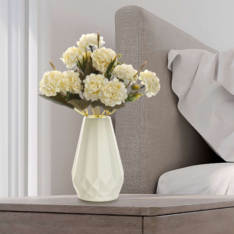 4 faisceaux de fleurs d'hortensia artificielles pour bouquets de fleurs, Blanc