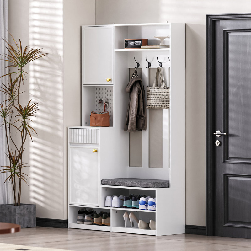 Hall Tree 100cm Wide, White