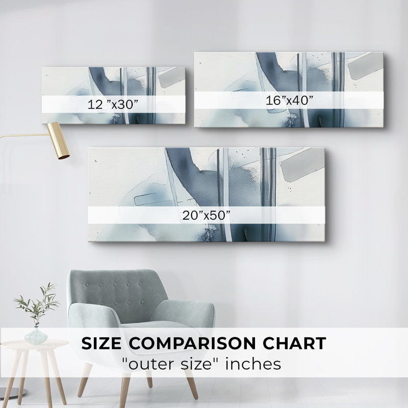Toile tendue avec châssis abstrait # 8, H 12 po x l 30 po