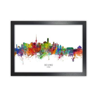 Beijing China Skyline by Michael Tompsett - Print