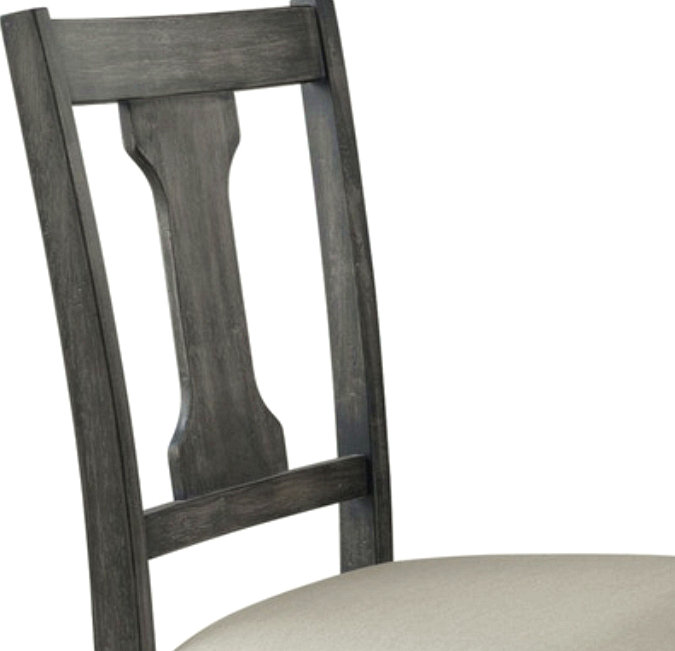 Ensemble de 2 chaises d'appoint en lin brun clair et gris patiné Wallace