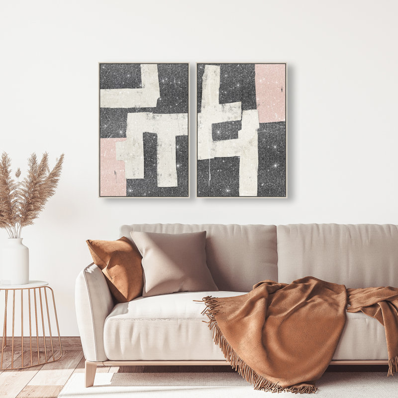 Placed Together Set Set by Oliver Gal, 21"H x 31"W, Silver Floater Frame