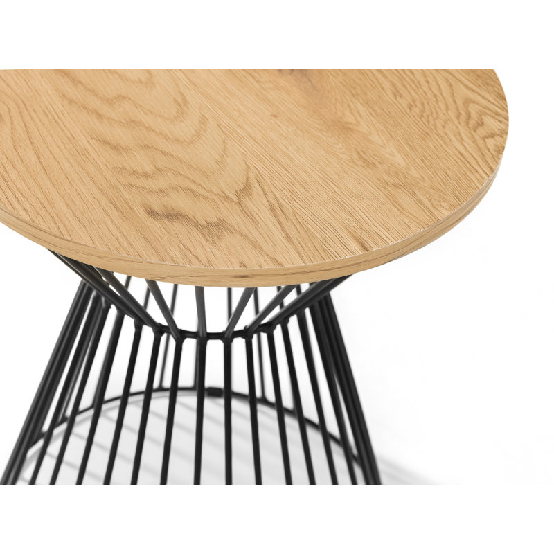 Leifsson Pedestal End Table, Euro Oak