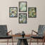 Encadré de peinture de jardin, plante de forêt, ensemble de 4 impressions murales géométriques abstraites encadrées sur papier, impression de 4 pièces-93012502-93012504