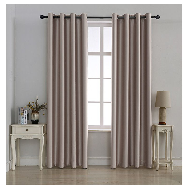 Rideau simple obscurcissant avec œillets Grommet, Beige, L 52 po x L 108 po