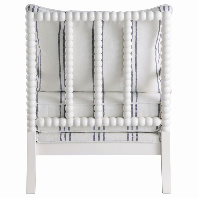 Chaise d'appoint rembourrée à rayures