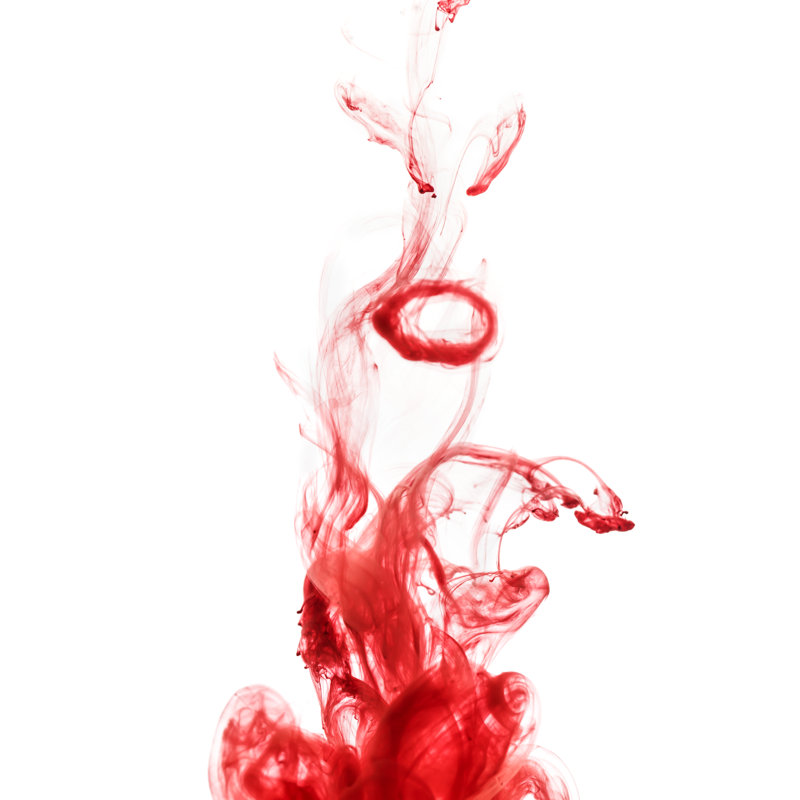 Encre rouge - impression sur toile tendue, L 12 po x H 18 po