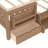 Full Kids Floor Bed with Stairs, Rails and Slats,Full Size Montessori Floor Bed with Bookshelf and 2 Storage Drawers,Easy Assemble Montessori Beds Frame,Natural-251181158-251181156