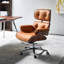 Chaise d'ordinateur pivotante en cuir