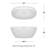 Juno 59'' x 32'' Soaking Acrylic Bathtub-40171989