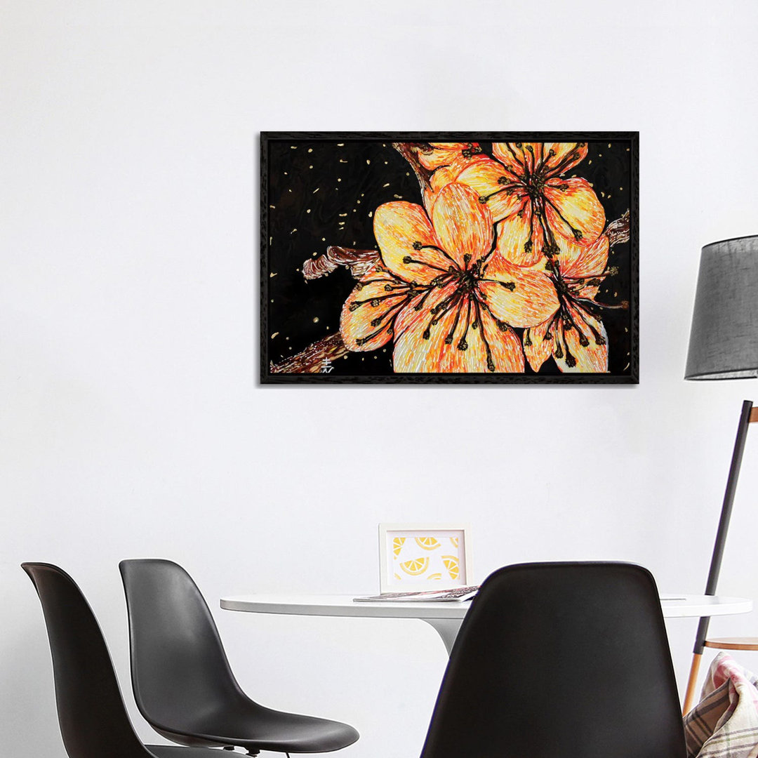 Goldener Ukon Sakura von Vincent Keele - Galerie-verpackte Leinwand Giclée auf Leinwand