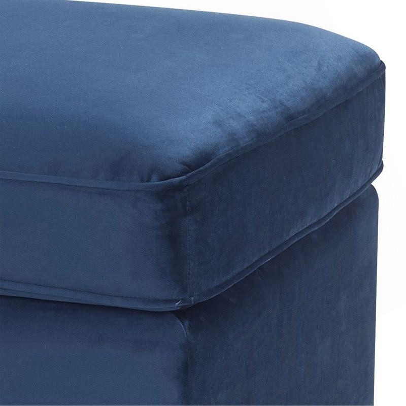 Accent Rectangle Ottoman（ONLY ONE OTTOMAN), Blue