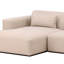 Brooklyn Polyester Upholstered Chaise Sectional, Mohair Cream-899489235