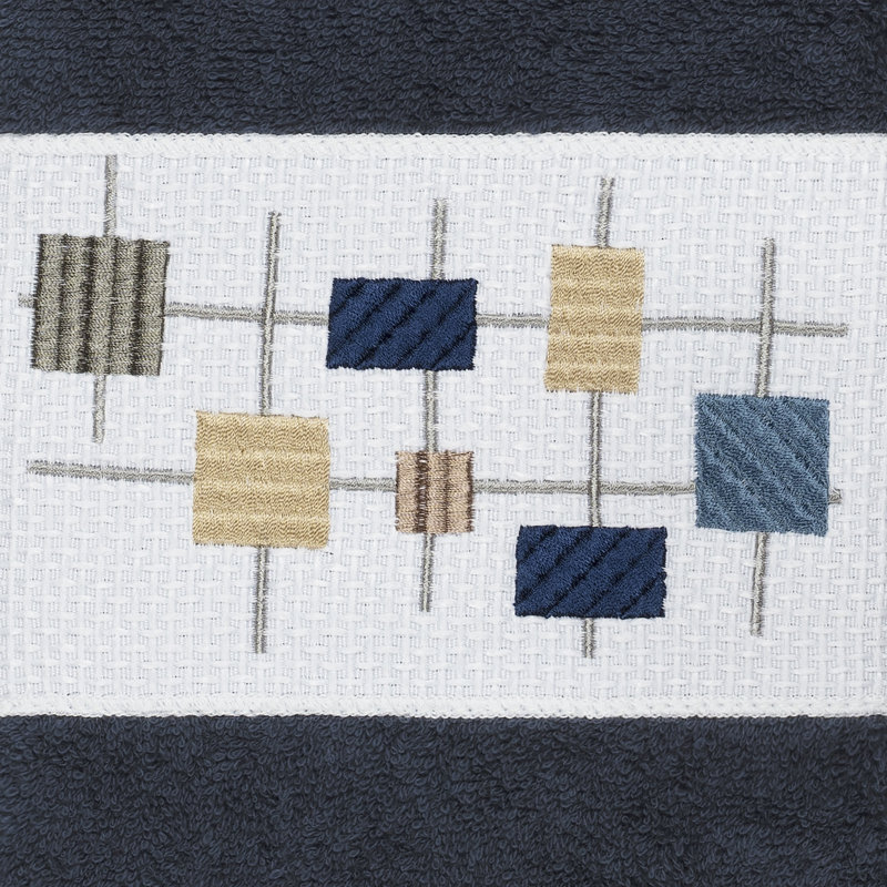 Débarbouillette en coton Khloe, Bleu minuit