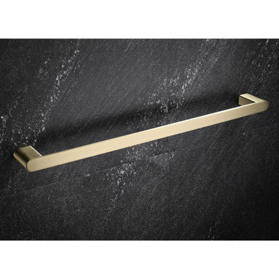 Ensemble de 5 accessoires de salle de bain - 304, surface grattée, touche moderne, installation facile pour tous les espaces, finition rouille brossée - construction, look, fixation n'importe où,