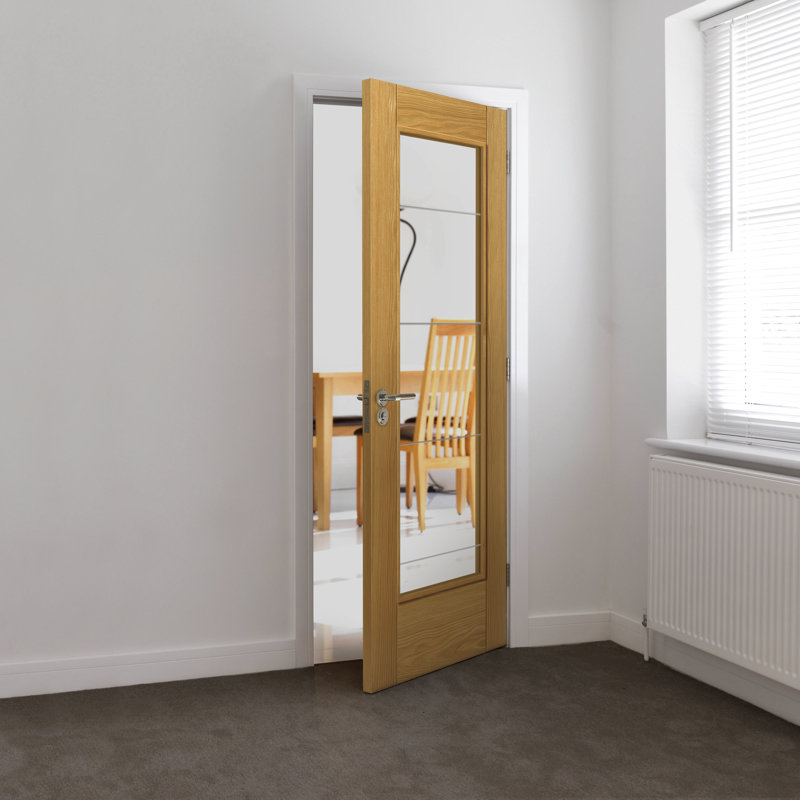 Tigris Internal Door Prefinished, 198.1cm H x 83.8cm W x 3.5cm D