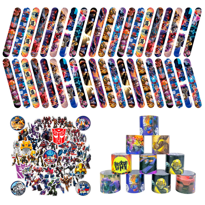 Transformers Party Supplies, 40pcs Transformers Bracelets and 50pcs Transformers Stickers